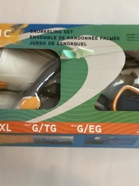 Oceanic Snorkeling Set-Orange Trim X-Large Mesh Carry Bag with Shoulder Straps